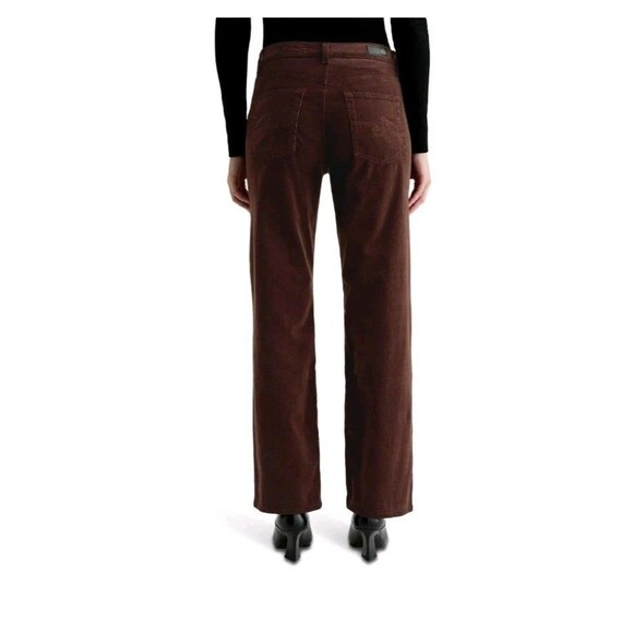 NWT AG Denim Brinley Mid Rise Straight Corduroy Jeans Chocolate Brown Size 26 - Picture 2 of 12
